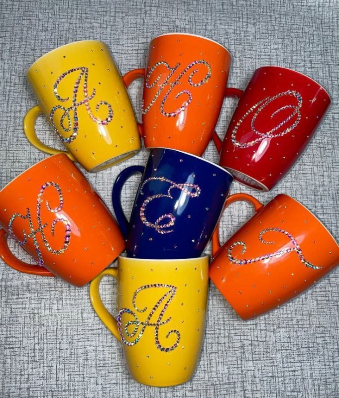 Кружки инкустированные стразами