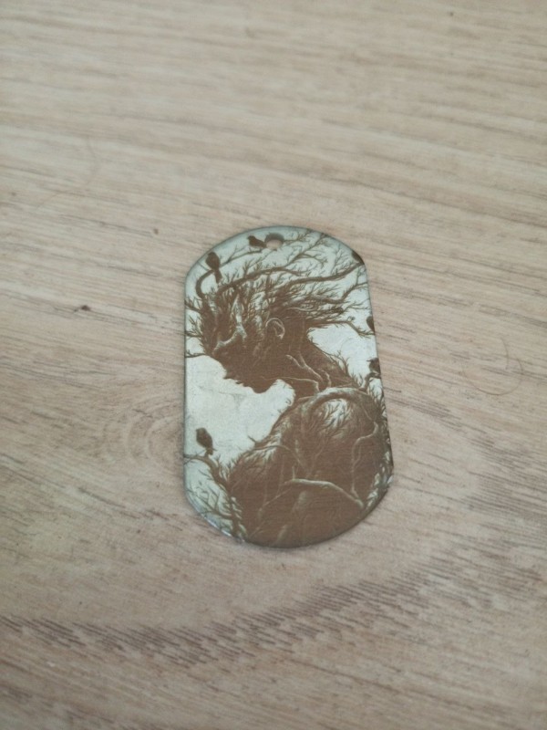 Фотогравировка на кулон или жетон