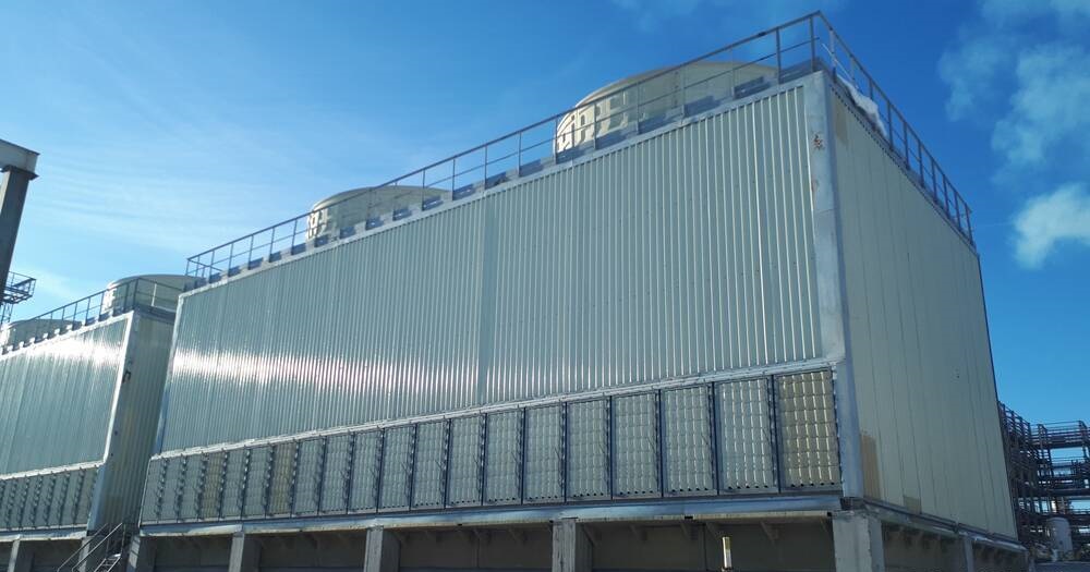 Стеклопластиковая обшивка Градирен