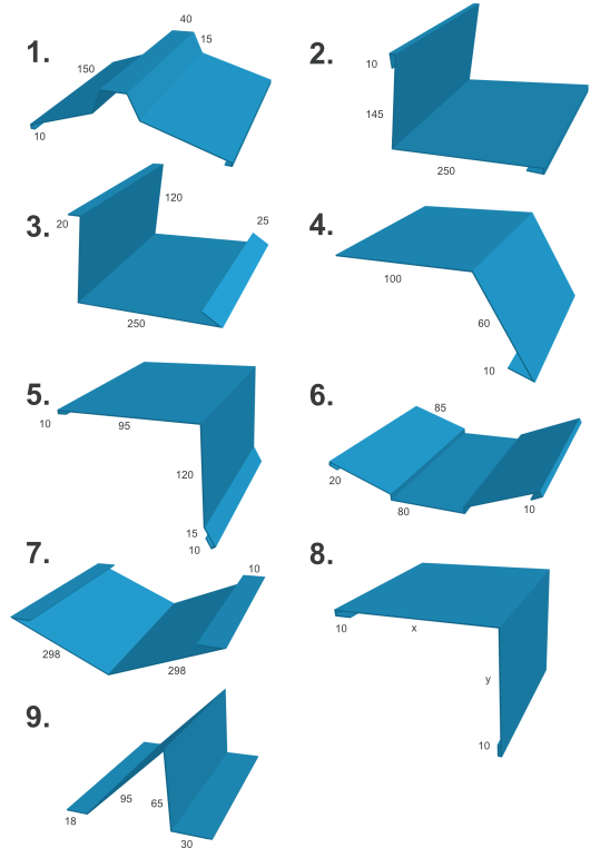 Доборные элементы кровли. Водосток. Услуги листогиба.