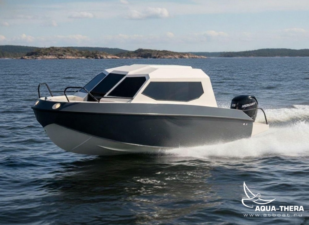 Алюминиевый катер Хищник RK55 с реданом, кабинник на заказ