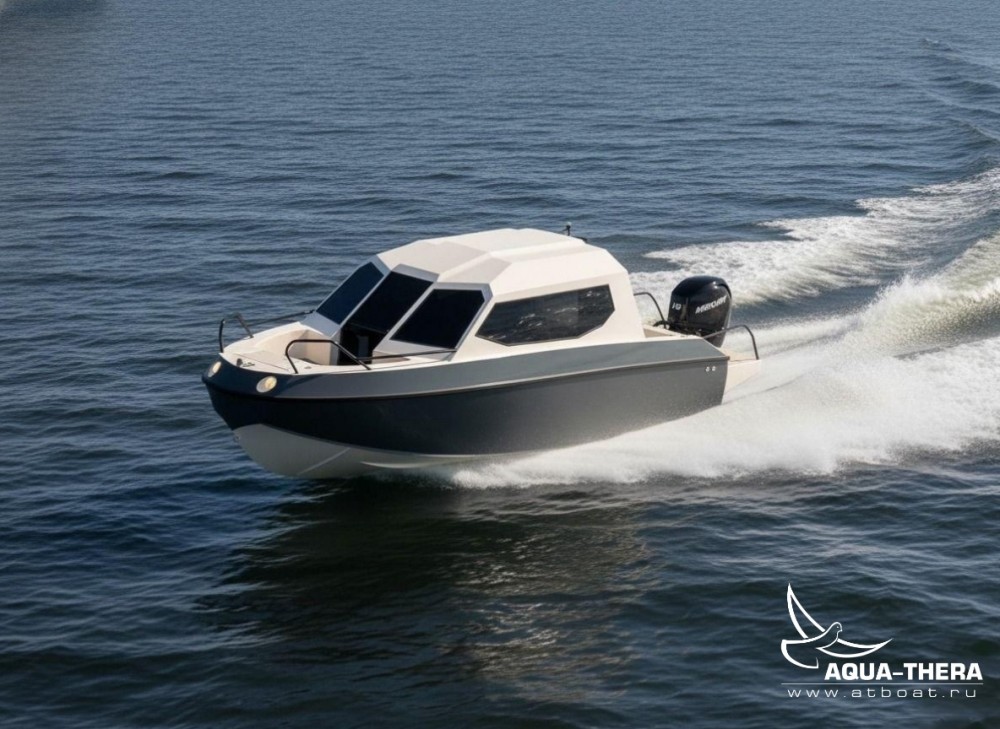 Алюминиевый катер Хищник RK55 с реданом, кабинник на заказ