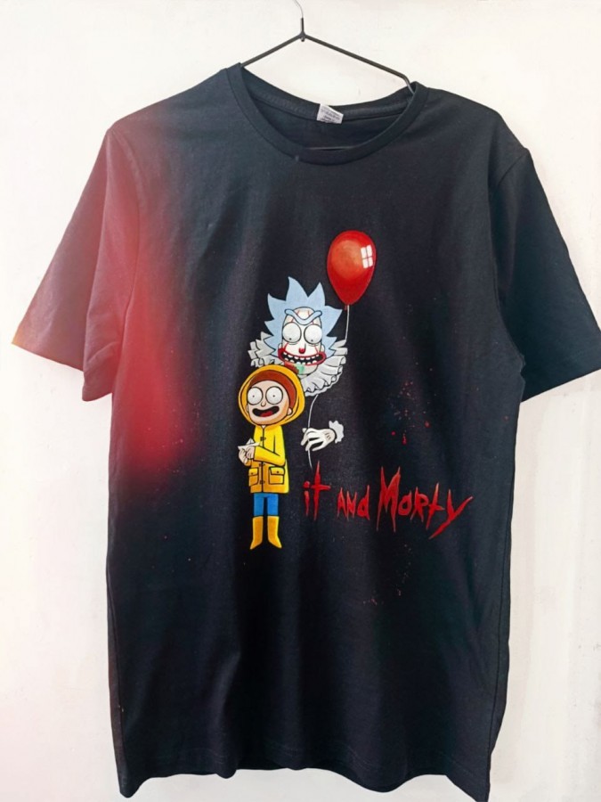 CUSTOM Футболка "Рик и Морти". Размер 50 L